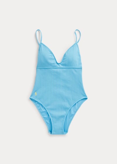 Maiôs Polo Ralph Lauren Ribbed One-Piece Mulher 23608-YAEU